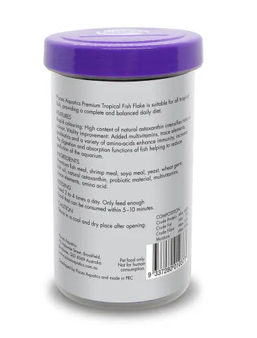 Pisces Aquatics Tropical Flake 100g – Premium Daily Diet for Vibrant Tropical Fish